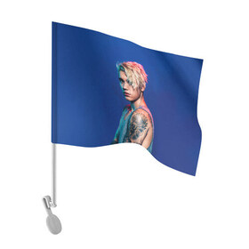 Флаг для автомобиля с принтом Джастин в Курске, 100% полиэстер | Размер: 30*21 см | bieber | justin bieber | бибер | джастин бибер