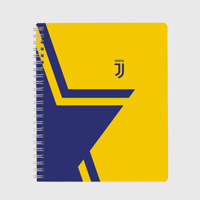 Тетрадь с принтом Juventus 2018 STAR в Курске, 100% бумага | 48 листов, плотность листов — 60 г/м2, плотность картонной обложки — 250 г/м2. Листы скреплены сбоку удобной пружинной спиралью. Уголки страниц и обложки скругленные. Цвет линий — светло-серый
 | fc | juventus | спорт | спортивные | фк | футбол | футбольный клуб | ювентус