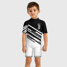 Детский купальный костюм 3D с принтом JUVENTUS STRIPES STYLE в Курске, Полиэстер 85%, Спандекс 15% | застежка на молнии на спине | fly emirates | juventus | ronaldo | клуб | линии | мода | модные | мяч | реал мадрид | спорт | спортивные | стиль | футбол | футбольный клуб | экстрим | эмблема | ювентус