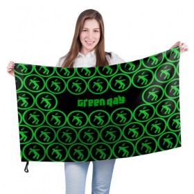 Флаг 3D с принтом Green day collection rock в Курске, 100% полиэстер | плотность ткани — 95 г/м2, размер — 67 х 109 см. Принт наносится с одной стороны | 