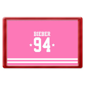 Магнит 45*70 с принтом Bieber Team Pink в Курске, Пластик | Размер: 78*52 мм; Размер печати: 70*45 | bieber | justin bieber | бибер | джастин бибер