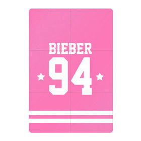 Магнитный плакат 2Х3 с принтом Bieber Team Pink в Курске, Полимерный материал с магнитным слоем | 6 деталей размером 9*9 см | bieber | justin bieber | бибер | джастин бибер