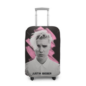 Чехол для чемодана 3D с принтом Justin Bieber / Pink splash в Курске, 86% полиэфир, 14% спандекс | двустороннее нанесение принта, прорези для ручек и колес | bieber | justin bieber | бибер | джастин бибер