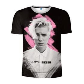 Мужская футболка 3D спортивная с принтом Justin Bieber / Pink splash в Курске, 100% полиэстер с улучшенными характеристиками | приталенный силуэт, круглая горловина, широкие плечи, сужается к линии бедра | Тематика изображения на принте: bieber | justin bieber | бибер | джастин бибер