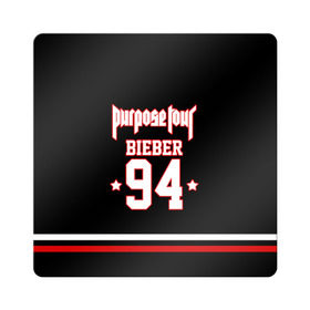Магнит виниловый Квадрат с принтом Bieber Team Black в Курске, полимерный материал с магнитным слоем | размер 9*9 см, закругленные углы | bieber | justin bieber | бибер | джастин бибер