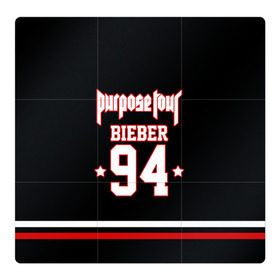 Магнитный плакат 3Х3 с принтом Bieber Team Black в Курске, Полимерный материал с магнитным слоем | 9 деталей размером 9*9 см | bieber | justin bieber | бибер | джастин бибер