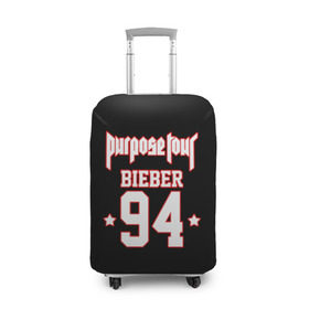 Чехол для чемодана 3D с принтом Bieber Team Black в Курске, 86% полиэфир, 14% спандекс | двустороннее нанесение принта, прорези для ручек и колес | bieber | justin bieber | бибер | джастин бибер