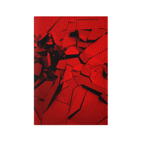 Обложка для паспорта матовая кожа с принтом Carbon abstraction RED в Курске, натуральная матовая кожа | размер 19,3 х 13,7 см; прозрачные пластиковые крепления | abstraction | geometry | абстракция | геометрия | грань | краски | кубик | кубики | линии | мозаика | разноцветные | ребро | текстура | тени | узор