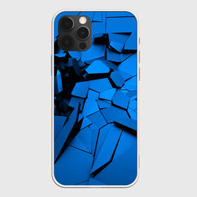 Чехол для iPhone 12 Pro Max с принтом Carbon abstraction BLUE в Курске, Силикон |  | abstraction | geometry | абстракция | геометрия | грань | краски | кубик | кубики | линии | мозаика | разноцветные | ребро | текстура | тени | узор