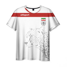 Мужская футболка 3D с принтом Иран, форма в Курске, 100% полиэфир | прямой крой, круглый вырез горловины, длина до линии бедер | fifa | леопард | фифа | чемпионат мира