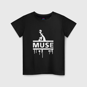 Детская футболка хлопок с принтом Muse в Курске, 100% хлопок | круглый вырез горловины, полуприлегающий силуэт, длина до линии бедер | muse |    | доминик ховард | крис уолстенхолм | муза | музе | мусе | мэттью беллами | рок группа