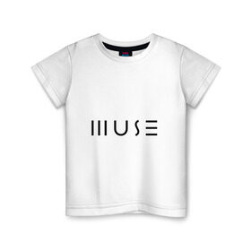 Детская футболка хлопок с принтом Muse в Курске, 100% хлопок | круглый вырез горловины, полуприлегающий силуэт, длина до линии бедер | muse | доминик ховард | крис уолстенхолм | муза | музе | мусе | мэттью беллами | рок группа