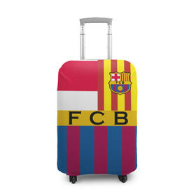 Чехол для чемодана 3D с принтом FC Barcelona в Курске, 86% полиэфир, 14% спандекс | двустороннее нанесение принта, прорези для ручек и колес | barcelona | football | logo | spain | sport | арт | барселона | испания | лига | лого | спорт | текстура | фк | футбол | футбольный клуб | эмблема