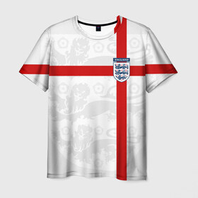 Мужская футболка 3D с принтом Англия, форма в Курске, 100% полиэфир | прямой крой, круглый вырез горловины, длина до линии бедер | fc |   сборная | англия | спорт | спортивные | фк | футбол | футбольный клуб