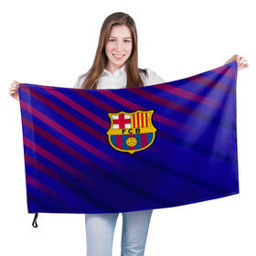 Флаг 3D с принтом FC Barcelona в Курске, 100% полиэстер | плотность ткани — 95 г/м2, размер — 67 х 109 см. Принт наносится с одной стороны | barcelona | football | logo | spain | sport | арт | барселона | испания | лига | лого | спорт | текстура | фк | футбол | футбольный клуб | эмблема