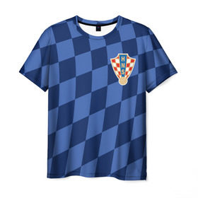 Мужская футболка 3D с принтом Хорватия, форма в Курске, 100% полиэфир | прямой крой, круглый вырез горловины, длина до линии бедер | croatia | fc | fifa | football | national team | uniform | сборная | фифа | фк | форма | футбол | хорватия