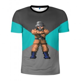 Мужская футболка 3D спортивная с принтом Wolfenstein в Курске, 100% полиэстер с улучшенными характеристиками | приталенный силуэт, круглая горловина, широкие плечи, сужается к линии бедра | 