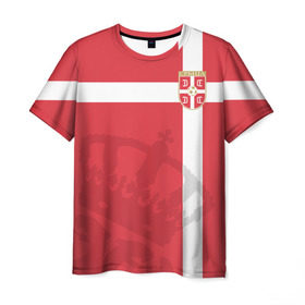 Мужская футболка 3D с принтом Сербия, форма в Курске, 100% полиэфир | прямой крой, круглый вырез горловины, длина до линии бедер | fc | сербия | спорт | спортивные | фк | футбол | футбольный клуб
