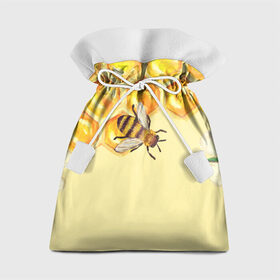 Подарочный 3D мешок с принтом Любители меда в Курске, 100% полиэстер | Размер: 29*39 см | Тематика изображения на принте: крылья | мед | насекомое | полет | природа | пчелы | улей | цветное | яркое