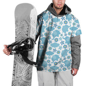 Накидка на куртку 3D с принтом Слоники в Курске, 100% полиэстер |  | Тематика изображения на принте: синий | слон