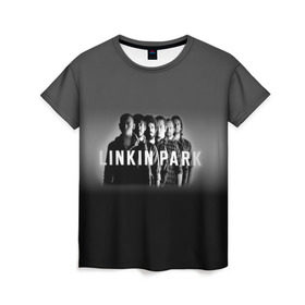 Женская футболка 3D с принтом Группа Linkin Park в Курске, 100% полиэфир ( синтетическое хлопкоподобное полотно) | прямой крой, круглый вырез горловины, длина до линии бедер | bennington | chester | linkin park | альтернативный | беннингтон | группа | ленкин | линкин | майк | метал | музыкант | ню | нюметал | парк | певец | рок | рэп | честер | электроник
