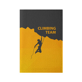 Обложка для паспорта матовая кожа с принтом climbing в Курске, натуральная матовая кожа | размер 19,3 х 13,7 см; прозрачные пластиковые крепления | adrenaline | extreme | hiking | mountaineering | mountains | risk | rock climb | rocks | sport | адреналин | альпинизм | высота | горы | риск | скалолазание | скалы | спорт | туризм | экстрим