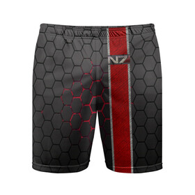 Мужские шорты 3D спортивные с принтом N7 в Курске,  |  | n7 | броня | игры | костюм | логотип