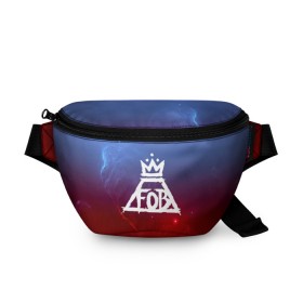 Поясная сумка 3D с принтом FALL OUT BOY SPACE COLLECTION в Курске, 100% полиэстер | плотная ткань, ремень с регулируемой длиной, внутри несколько карманов для мелочей, основное отделение и карман с обратной стороны сумки застегиваются на молнию | fall out boy | logo | music | pop | rock | альтернатива | металл | музыка | музыкальный | поп | рок