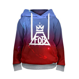 Детская толстовка 3D с принтом FALL OUT BOY SPACE COLLECTION в Курске, 100% полиэстер | двухслойный капюшон со шнурком для регулировки, мягкие манжеты на рукавах и по низу толстовки, спереди карман-кенгуру с мягким внутренним слоем | Тематика изображения на принте: fall out boy | logo | music | pop | rock | альтернатива | металл | музыка | музыкальный | поп | рок