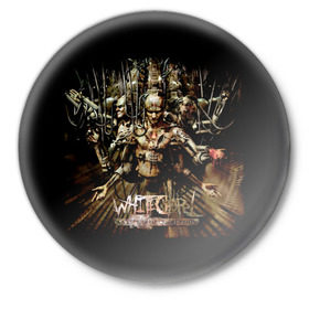 Значок с принтом Meshuggah в Курске,  металл | круглая форма, металлическая застежка в виде булавки | Тематика изображения на принте: 