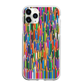 Чехол для iPhone 11 Pro Max матовый с принтом Разноцветные карандаши в Курске, Силикон |  | Тематика изображения на принте: дизайнер | карандаш | палитра | паттерн | радуга | рисование | рисунок | художник | цвет | цветной | школа