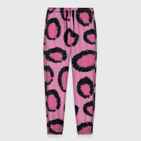Мужские брюки 3D с принтом Розовый гепард в Курске, 100% полиэстер | манжеты по низу, эластичный пояс регулируется шнурком, по бокам два кармана без застежек, внутренняя часть кармана из мелкой сетки | африка | животное | леопард