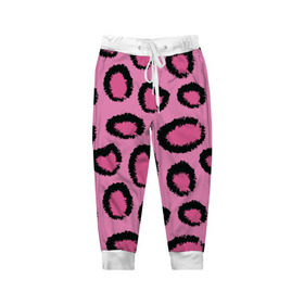 Детские брюки 3D с принтом Розовый гепард в Курске, 100% полиэстер | манжеты по низу, эластичный пояс регулируется шнурком, по бокам два кармана без застежек, внутренняя часть кармана из мелкой сетки | африка | животное | леопард