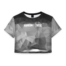 Женская футболка 3D укороченная с принтом RAINBOW SIX SIEGE в Курске, 100% полиэстер | круглая горловина, длина футболки до линии талии, рукава с отворотами | rainbow | rainbow six | siege | six | игры | шутер