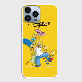 Чехол для iPhone 13 Pro Max с принтом Симпсоны в Курске,  |  | пончики | семья | симпсоны