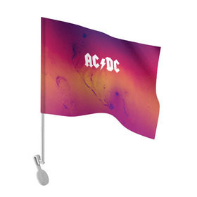 Флаг для автомобиля с принтом AC DC COLLECTION SPACE EDITION в Курске, 100% полиэстер | Размер: 30*21 см | ac dc | logo | music | pop | rock | usa | альтернатива | металл | музыка | музыкальный | поп | рок
