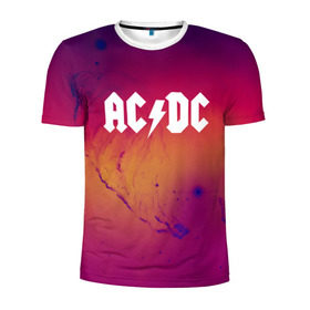 Мужская футболка 3D спортивная с принтом AC DC COLLECTION SPACE EDITION в Курске, 100% полиэстер с улучшенными характеристиками | приталенный силуэт, круглая горловина, широкие плечи, сужается к линии бедра | ac dc | logo | music | pop | rock | usa | альтернатива | металл | музыка | музыкальный | поп | рок