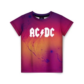 Детская футболка 3D с принтом AC DC COLLECTION SPACE EDITION в Курске, 100% гипоаллергенный полиэфир | прямой крой, круглый вырез горловины, длина до линии бедер, чуть спущенное плечо, ткань немного тянется | ac dc | logo | music | pop | rock | usa | альтернатива | металл | музыка | музыкальный | поп | рок