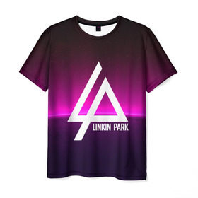 Мужская футболка 3D с принтом LINKIN PARK MUSIC в Курске, 100% полиэфир | прямой крой, круглый вырез горловины, длина до линии бедер | linkin park | logo | music | pop | rock | альтернатива | металл | музыка | музыкальный | поп | рок | честер беннингтон