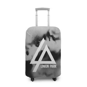 Чехол для чемодана 3D с принтом LINKIN PARK GRAY ABSTRACT ROCK в Курске, 86% полиэфир, 14% спандекс | двустороннее нанесение принта, прорези для ручек и колес | linkin park | logo | music | pop | rock | альтернатива | металл | музыка | музыкальный | поп | рок | честер беннингтон