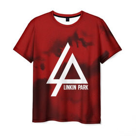 Мужская футболка 3D с принтом LINKIN PARK COLOR RED MUSIC в Курске, 100% полиэфир | прямой крой, круглый вырез горловины, длина до линии бедер | linkin park | logo | music | pop | rock | альтернатива | металл | музыка | музыкальный | поп | рок | честер беннингтон