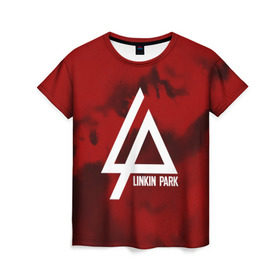 Женская футболка 3D с принтом LINKIN PARK COLOR RED MUSIC в Курске, 100% полиэфир ( синтетическое хлопкоподобное полотно) | прямой крой, круглый вырез горловины, длина до линии бедер | linkin park | logo | music | pop | rock | альтернатива | металл | музыка | музыкальный | поп | рок | честер беннингтон