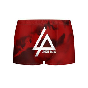 Мужские трусы 3D с принтом LINKIN PARK COLOR RED MUSIC в Курске, 50% хлопок, 50% полиэстер | классическая посадка, на поясе мягкая тканевая резинка | Тематика изображения на принте: linkin park | logo | music | pop | rock | альтернатива | металл | музыка | музыкальный | поп | рок | честер беннингтон