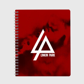 Тетрадь с принтом LINKIN PARK COLOR RED MUSIC в Курске, 100% бумага | 48 листов, плотность листов — 60 г/м2, плотность картонной обложки — 250 г/м2. Листы скреплены сбоку удобной пружинной спиралью. Уголки страниц и обложки скругленные. Цвет линий — светло-серый
 | linkin park | logo | music | pop | rock | альтернатива | металл | музыка | музыкальный | поп | рок | честер беннингтон