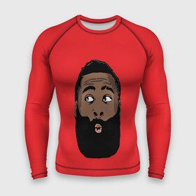 Мужской рашгард 3D с принтом James Harden в Курске,  |  | Тематика изображения на принте: 13 | fear the beard | houston rockets | mvp | nba | баскетбол | джеймс харден | нба | хьюстон рокетс