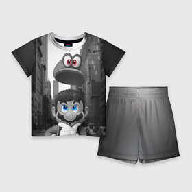 Детский костюм с шортами 3D с принтом Super Mario Odyssey в Курске,  |  | Тематика изображения на принте: nintendo | super mario odyssey | марио | нинтендо