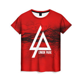 Женская футболка 3D с принтом LINKIN PARK lightning red в Курске, 100% полиэфир ( синтетическое хлопкоподобное полотно) | прямой крой, круглый вырез горловины, длина до линии бедер | linkin park | logo | music | pop | rock | альтернатива | металл | музыка | музыкальный | поп | рок | честер беннингтон