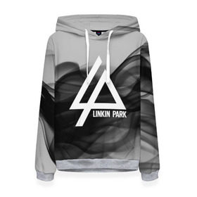 Женская толстовка 3D с принтом LINKIN PARK SMOKE GRAY 2018 в Курске, 100% полиэстер  | двухслойный капюшон со шнурком для регулировки, мягкие манжеты на рукавах и по низу толстовки, спереди карман-кенгуру с мягким внутренним слоем. | linkin park | logo | music | pop | rock | альтернатива | металл | музыка | музыкальный | поп | рок | честер беннингтон