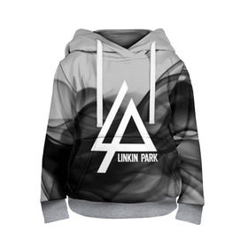 Детская толстовка 3D с принтом LINKIN PARK SMOKE GRAY 2018 в Курске, 100% полиэстер | двухслойный капюшон со шнурком для регулировки, мягкие манжеты на рукавах и по низу толстовки, спереди карман-кенгуру с мягким внутренним слоем | Тематика изображения на принте: linkin park | logo | music | pop | rock | альтернатива | металл | музыка | музыкальный | поп | рок | честер беннингтон