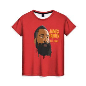 Женская футболка 3D с принтом James Harden в Курске, 100% полиэфир ( синтетическое хлопкоподобное полотно) | прямой крой, круглый вырез горловины, длина до линии бедер | fear the beard | houston rockets | nba | rise sports | баскетбол | джеймс харден | нба | хьюстон рокетс